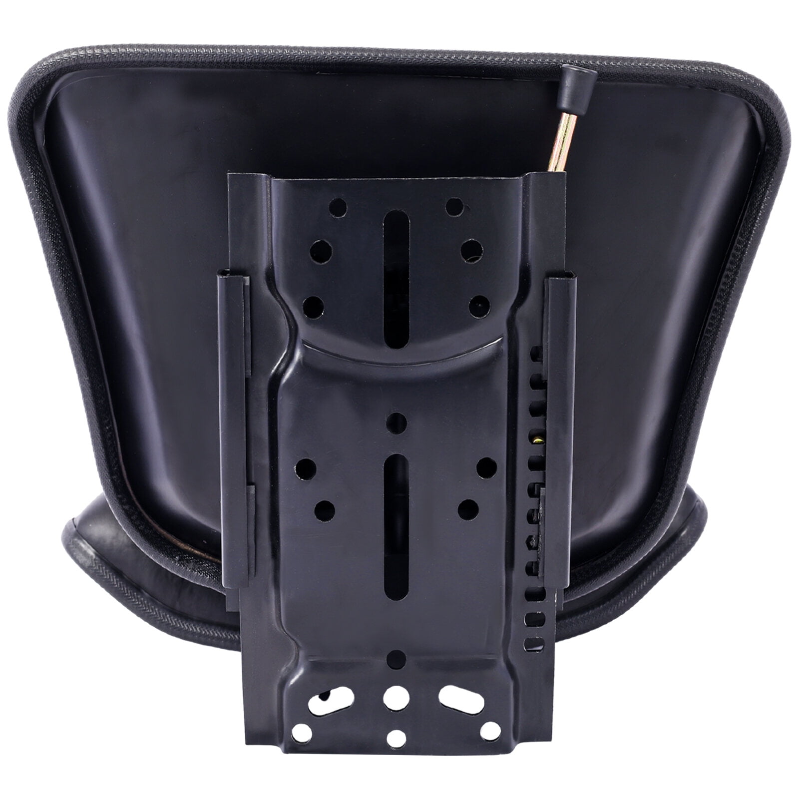 , Tractor Seat w/ Backrest Black Slide Track Steel/PVC Compact Mower, Black ,Steel ,