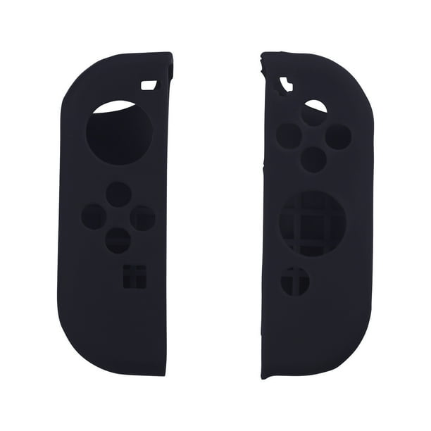 Joy Con Skins For Nintendo Switch Silicone Gel Guards Non Adhesive Comfort Grip Left Right Protective Controller Covers Black Black Walmart Com