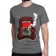 thumbnail image 1 of Camiseta Domo Kun para hombre y mujer, de algodón, con cuello redondo, animación, dibujos animados, color marrón, Domo, manga corta, talla grande, 1 of 7