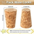 thumbnail image 2 of 10 Pack Soft Wood Corks, Tapered Cork Plugs Wine Bottle Stopper, Leakproof Wine Bottle Corks, Natural Wine Corks, Wooden Replacement Corks for Wine Beer Liquor Bottles, 0.94×0.67×1.38 In, 2 of 7