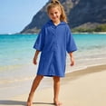 thumbnail image 2 of WXFAZCVU Girls Cover Up Swimming Beach Fashion Full Zip Hooded Capes Bathrobes Going Out Size 7-14 Years, 2 of 4