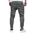 thumbnail image 2 of Sunloudy - Pantalones largos informales elásticos básicos para hombre, pantalones ajustados con cordón de cintura media, ropa de calle con bolsillos Sunloudy  moda, 2 of 4