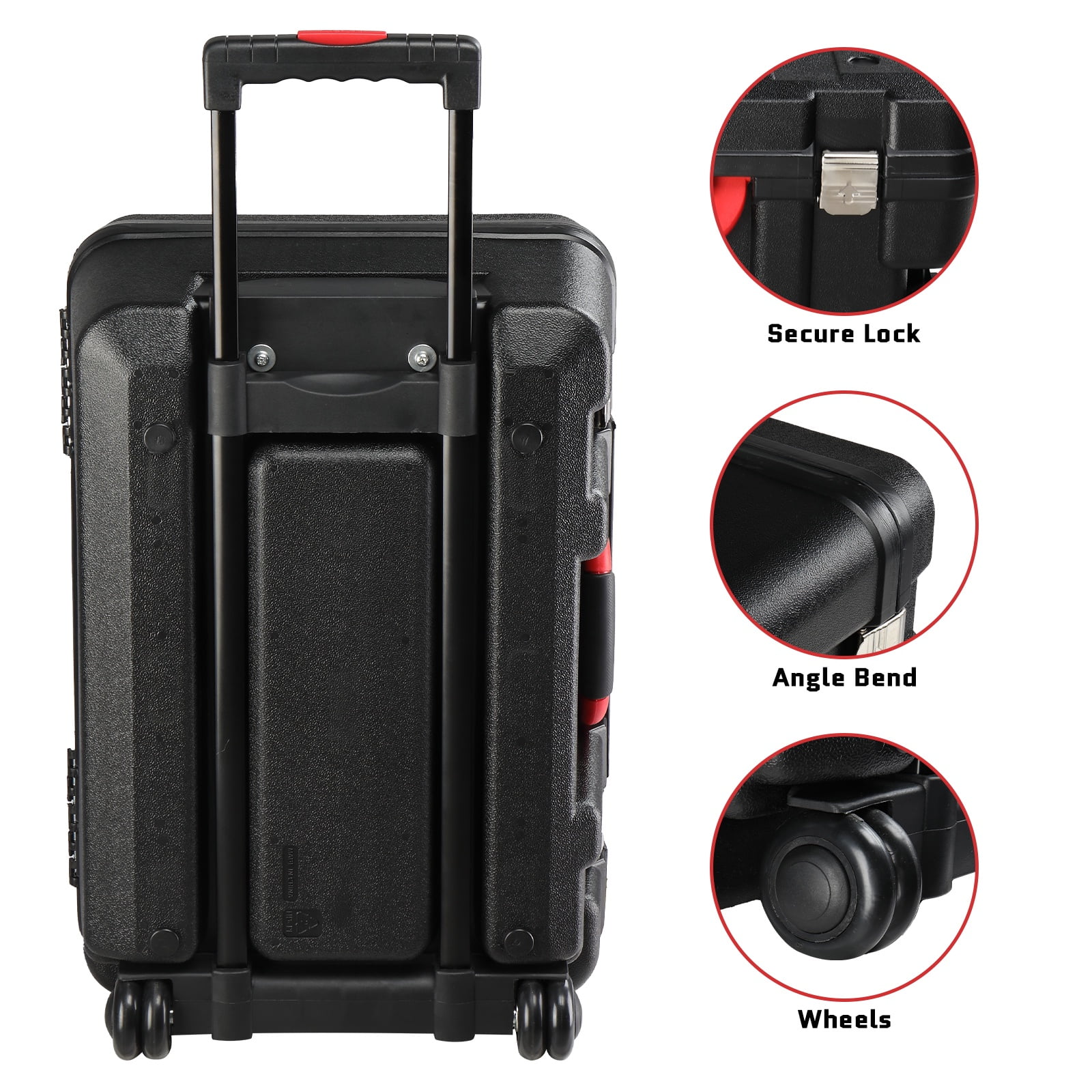 599pcs Cordless Drill Set, Seizeen Rolling Tool Box with 21V Power Drill, Mechanic Tool Kits, Ratchet Wrench Set, 3-layer Multi-Purpose Tool Set on Weels Suitcase Design