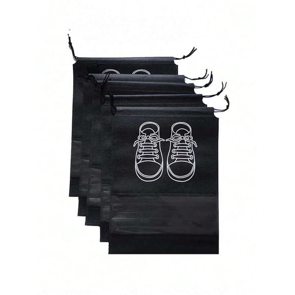5pcs Drawstring Bag Shoes Storage Bag Closet Organizer Non Woven Travel Portable Bag Waterproof Pocket Clothing Classified Draw Hanging Bag Travel Bag Holiday Luggage Bag Shoe Storage Bag