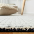 thumbnail image 4 of SAFAVIEH Abstract Stephanie Plaid Wool Area Rug, Blue/Ivory, 6' x 6' Round, 4 of 11