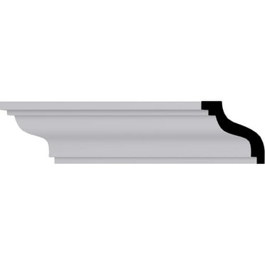 2"H x 2"P x 2 3/4"F x 94 1/2"L Marseille Traditional Crown Moulding