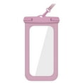thumbnail image 1 of Funda impermeable para teléfono móvil con cordón para el cuello, soporte universal transparente para teléfono móvil, apto para playa, piscina y natación., 1 of 8