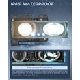 thumbnail image 3 of Nilight Headlight Assembly Compatible with 1988-1998 Chevy/GMC C10 C/K 1994-1999 Tahoe 1992-1994 Blazer 1992-1999 Yukon Suburban Black Housing Clear Lens Projector Halo Headlights, 3 of 8