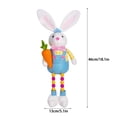 thumbnail image 5 of Meggemo Easter Bunny Plush Doll with Carrot Flower Sitting Decoration for Window Display Party Supplies Spring Holiday, 5 of 5