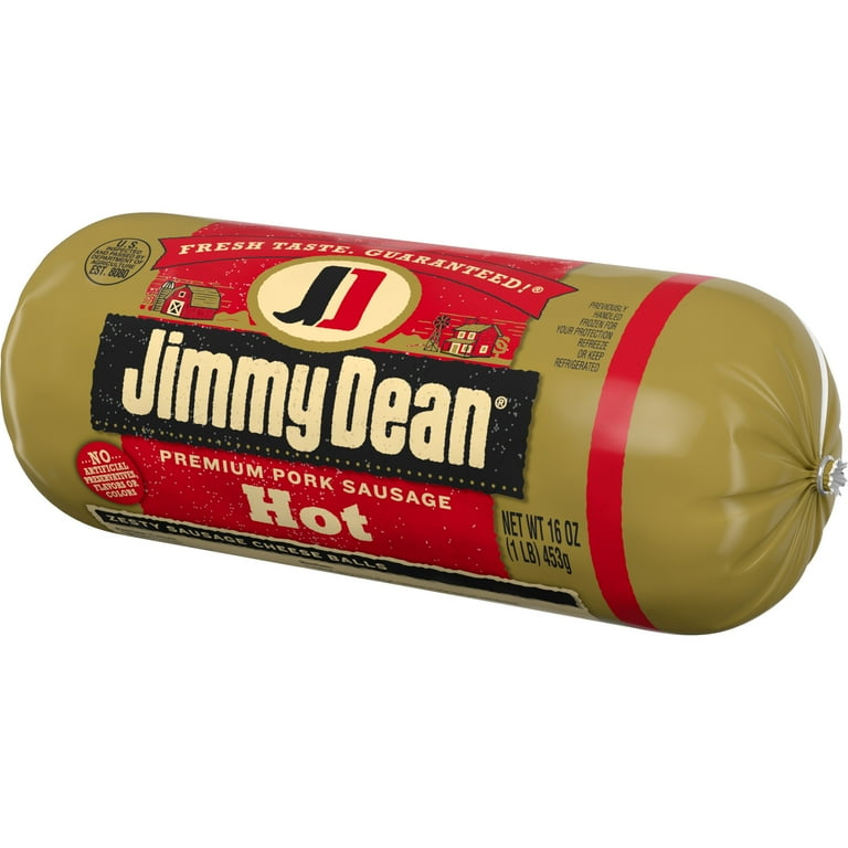 Jimmy Dean Premium Pork Hot Sausage Roll 16 oz