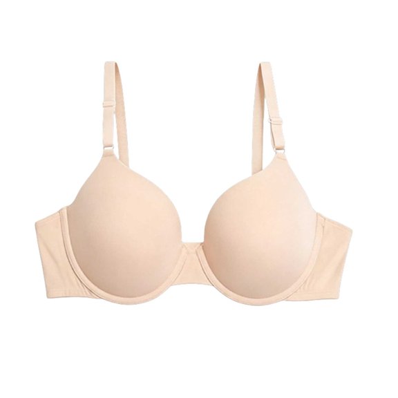 cocolona Womens Cup Underwire Bras No Padding Unlined Soft T-shirt Bras Supportive Everyday Solid Color Bras