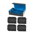 thumbnail image 4 of MERIGLARE Boîte de Rangement pour Cartes en Cuir PU Résistant à l'Usure Conteneur Boîte à Cartes Bleu, 4 of 9