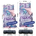 thumbnail image 6 of AOLOA Custom Butterfly Nap Mat for Toddlers, Personalized Floral Sleeping Bag with Nap Blanket, Purple Flower Theme Roll Up Mat for Preschool or Daycare, 6 of 8