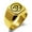 Gold, variant on Stainless Steel Sacred Circle Sanskrit Om Engraved Square Flat Top Biker Style Polished Signet Ring