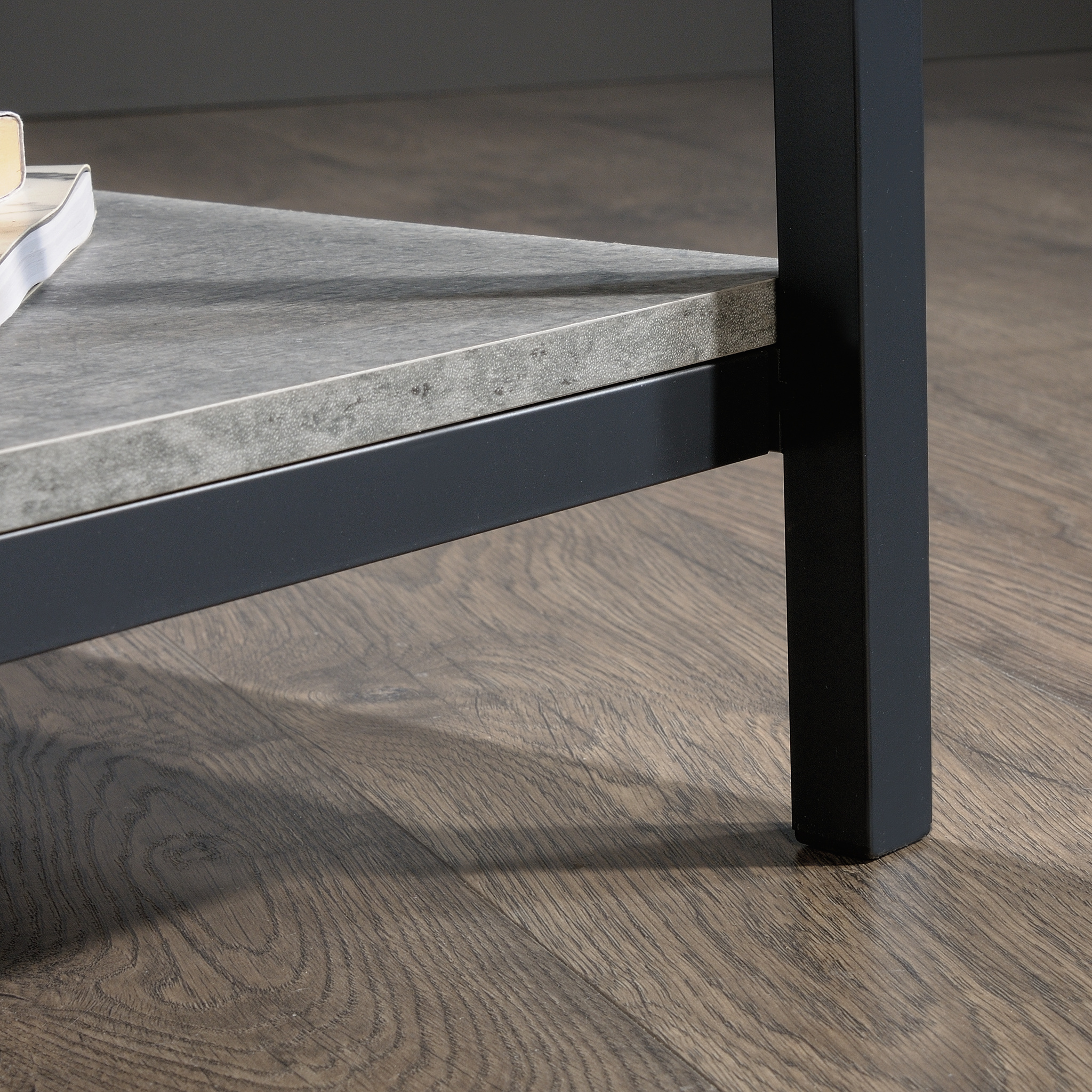 Curiod Square Metal Frame End Table, Faux Concrete Finish - image 2 of 9