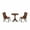 Mahogany, variant on East West Furniture Eden 3-piece Traditional Wood Dining Room Set in Oak