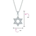 thumbnail image 4 of Bling Jewelry Womens Cubic Zirconia Star of David Pendant Necklace 14K Gold Plated Silver Jewish Gift, 4 of 5
