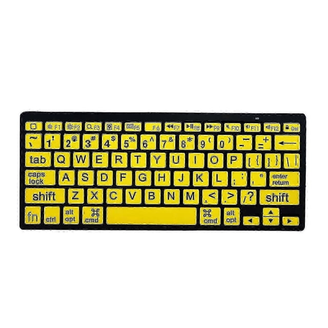 Large Print Mini Bluetooth Keyboard Compatible with iPad,iPhone,iPod,MacBook for Visually Impaired Low Vision Individuals
