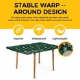 thumbnail image 4 of St. Patrick's Day Table Cloths for 4 Foot Rectangle Tables, Dark Green Lucky Shamrock Leaves Spring Patio Waterproof Elastic Fitted Tablecloths, Washable Rectangular Table Cover for Camping, 4 of 8