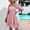 Pink Holiday Dresses for Women, variant on Dyegold Sundresses for Women Casual Beach - Party Dress for Women Square Neck Short Sleeve Ruffle Hem Solid Color Midi Sun Dress Summer Flowy Boho Prom Dresses