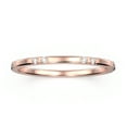 thumbnail image 1 of 0.11Ct, 1.3mm Round Cut Diamond Moissanite Wedding Band 18K Rose Gold Over Silver, 1 of 4