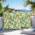 thumbnail image 5 of Vintage Lemon Outdoor Pillow Covers Set of 2 Green Leaf Summer Blue Stripes Country Waterproof Throw Pillow Case Decorative Square Cushion Cover for Patio Couch Garden Balcony, 20"x20", 5 of 9