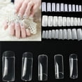 thumbnail image 3 of Acrylic Artificial False Nail DIY UV Gel Fake Nail Art Tips, 500PCS French Lady Flake Nails Half Cover with Case for Nail Salons and DIY Nail Art, 3 of 8