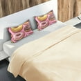 thumbnail image 5 of Yayeee Pillowcase Standard Size Set of 2 Satin Wrinkle Resistant Pillow Case, Cute Doughnuts Pattern, 5 of 8