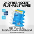 thumbnail image 5 of Equate Flushable Wet Wipes, Fresh Scent, 240 Wipes (5 Pack), Compare to Cottonelle®, 5 of 16