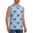 thumbnail image 2 of Bingfone Corgi Dog Pattern Men's Tank Tops Workout Sleeveless Tee Shirts Running Beach Tanks for Men-Small, 2 of 8