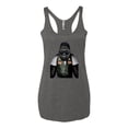 thumbnail image 3 of Wild Bobby, Cool Silverback Gorilla with Sunglasses and Biker Vest | Womens Animal Lover Premium Tri-Blend Racerback Tank Top, Premium Heather, Large, 3 of 3