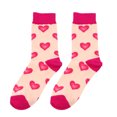 thumbnail image 2 of Valentine‘s Day Gift Socks, Heart Pattern Knit Crew Socks for Her/Him, Cozy Present for February 14th, Anniversary & Love C 1pcs, 2 of 3