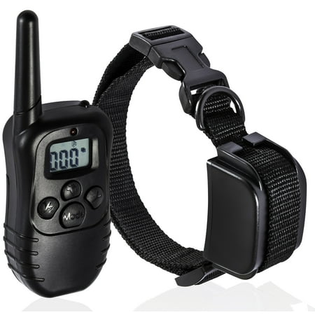 Remote Dog Training Collar 330 Yard Radius LCD 100LV Shock Pet (Best Dog Bark Collar Reviews)