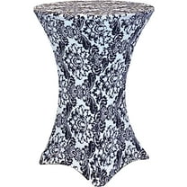 Your Chair Covers - 30 inch Highboy Cocktail Round Stretch Spandex Damask Table Cover