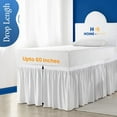 thumbnail image 7 of HNB Store Twin XL Dorm Bed Skirt | 28" in Drop Length Ruffled Style | Microfiber Made | White, 7 of 7