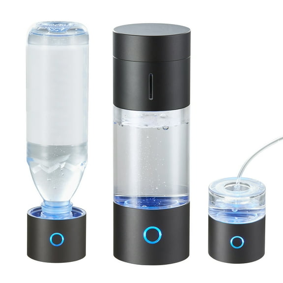 KFFKFF Portable Hydrogen Water Ionizer, 230 ml / 8.1 oz Volume, Hydrogen Water Bottle Creator, SPE Technology, Enriched Hydrogen Water Machine with Nasal Inhalation Tube and Self-Cleaning