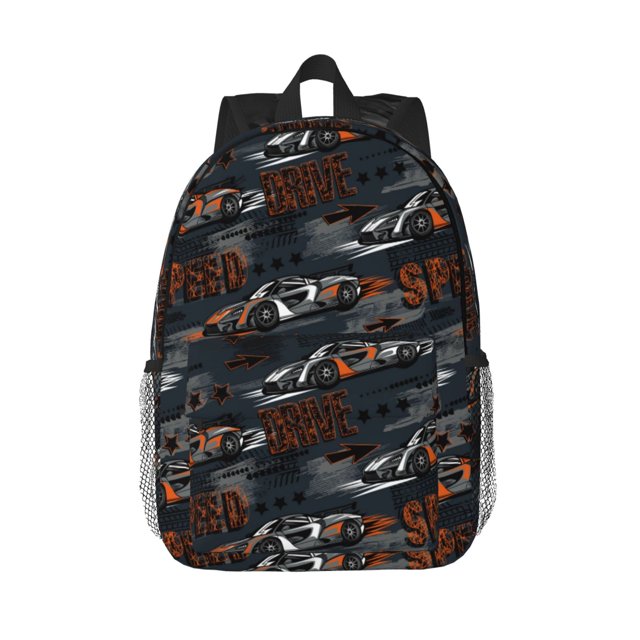 Easygdp Cool Sports Car Mochila Ligera de 15 Pulgadas para Estudiantes, Mochila Cómoda para la Escuela y Viajes, Correas Ajustables