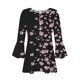 thumbnail image 4 of ICHUANYI Clearance Women's Casual Trumpet 3/4 Sleeve Buttoned Basic Ruched Corset Tunic Tops Pleated T-shirts Blouses(Pink, S) ICHUANYI WER2023081004469, 4 of 5