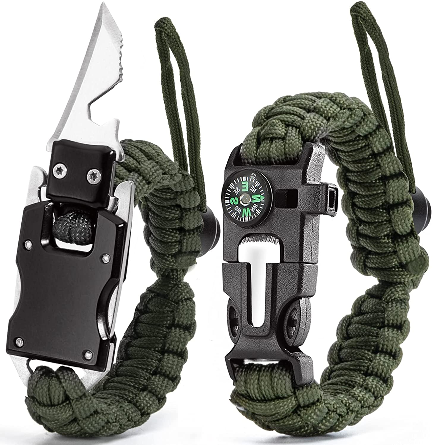 Survival Magnesium Rod Flint Fire Starter EDC kit Scraper emergency