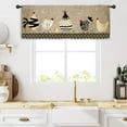 thumbnail image 2 of Rooster Farmhouse Kitchen Curtain Valance 54W x 18H Rod Pocket Rustic Farm Chicken Rural Country Plaid Window Treatment for Living Room Bedroom Bathroom Laundry, 2 of 6