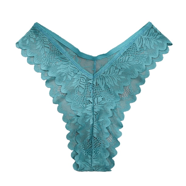 Gibobby Bragas Bikini Elásticas Bragas mujer Tanga Un conjunto colores Optiont Lencería Flores huecas Lados Bragas encaje (Glauco, L)
