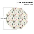 thumbnail image 2 of Fuzoiu Mini Wildflower Watercolor Print Leather Coasters Set,Drink Coasters Set of 4,for Tabletop Protection, Durable PVC Coasters,Home Décor and Housewarming Gift-Octagon, 2 of 6