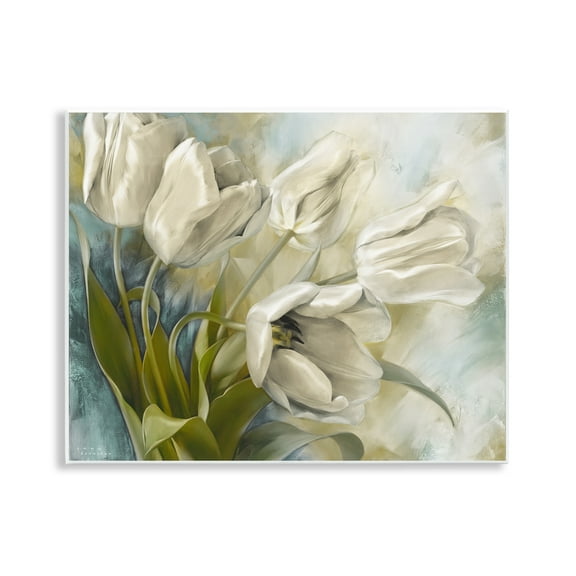 Stupell Industries Wild Tulips Close Up Plants & Flowers Painting Unframed Art Print Wall Art, 14 x 11