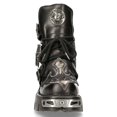thumbnail image 4 of NEW ROCK 407-S1 Silver Cross BOOTS Black Leather Gothic Punk Biker Shoes 36, 4 of 9