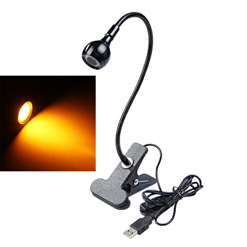 USB Flexible Reading LED Light Clip-on Beside Bed Desk Table Lamp Book Light New 