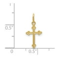 thumbnail image 3 of FB Jewels 14K Yellow Gold Polished Small Budded Cross Charm, 3 of 4