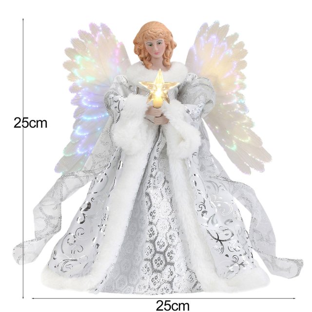 Adorno para árbol de Navidad, adorno de estatuilla de ángel blanco lindo, accesorios decorativos para fiesta y Festival, adorno para árbol de Ángel, decoración de Navidad, regalo de Navidad