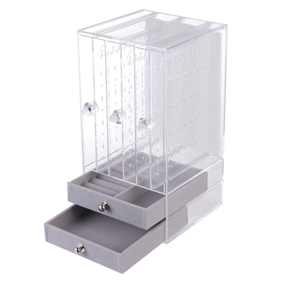 Gymnture Portable Jewelry Case 1pc Clear Acrylic Storage Box Organizer for Travel and Home Use