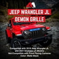 thumbnail image 2 of AMERICAN MODIFIED Demon Grille w/Blue Lights for 18-21 Wrangler/Gladiator, 2 of 8