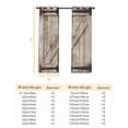 thumbnail image 6 of Farmhouse Wood Grain Blackout Curtains for Bedroom, Vintage Country Barn Gate Brown Thermal Insulated Kitchen Drapes with Grommets, Light Blocking Window Treatment, 2 Panels 42" x 84", 6 of 7